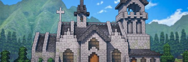 Eine Kirche aus Minecraft-Blöcken